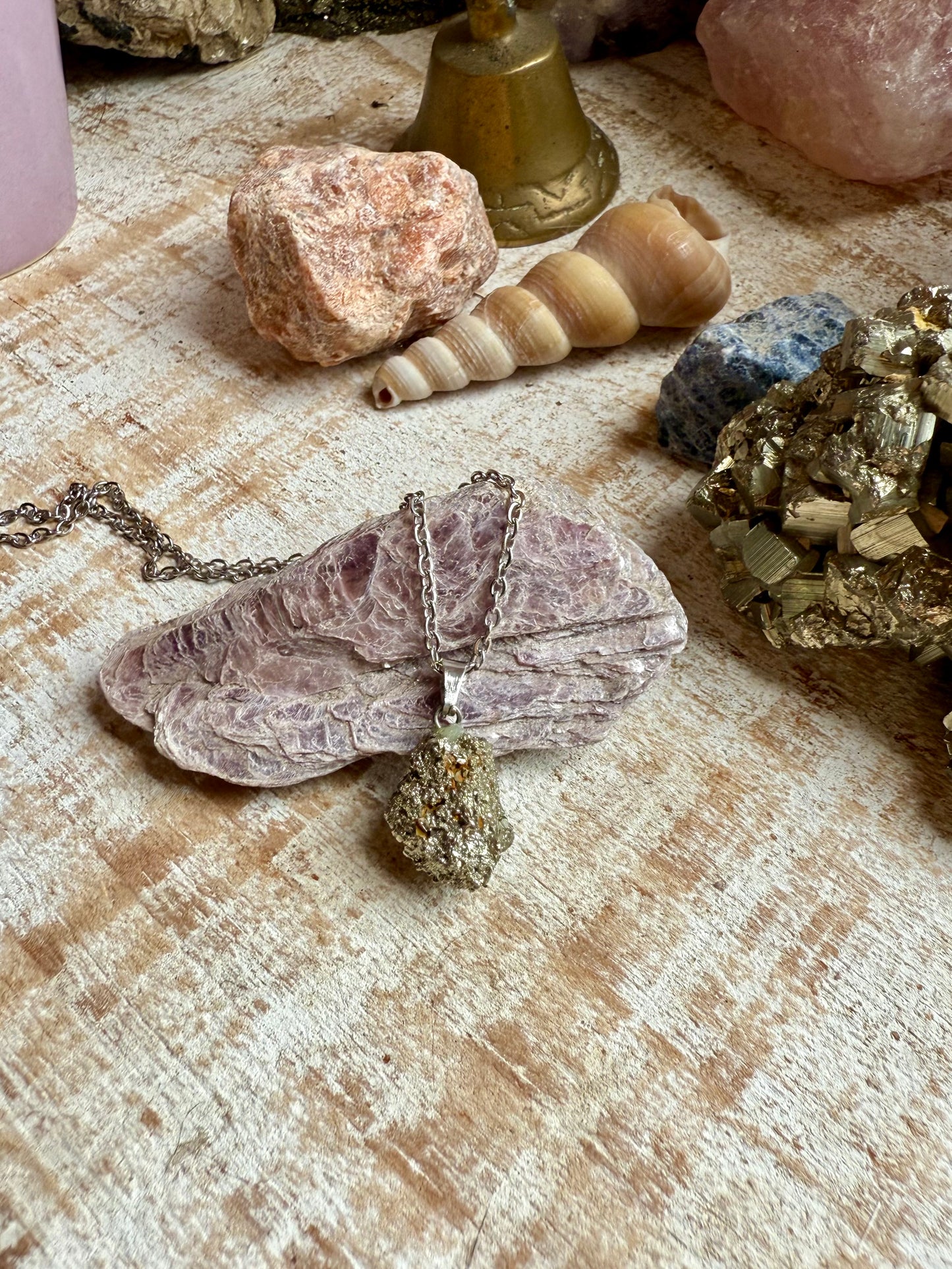 Collar de Pirita con cadena fina