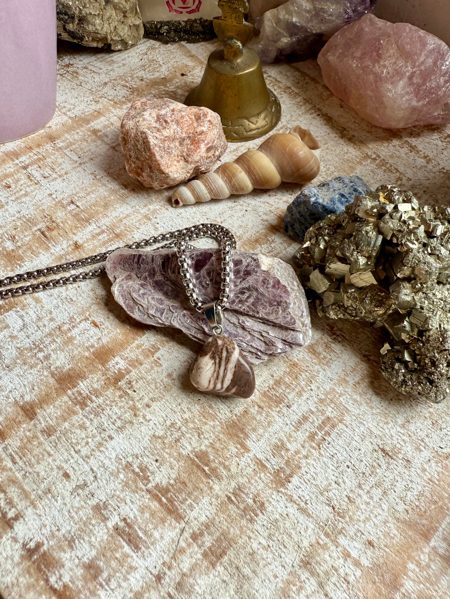 Collar de Jaspe con cadena gruesa