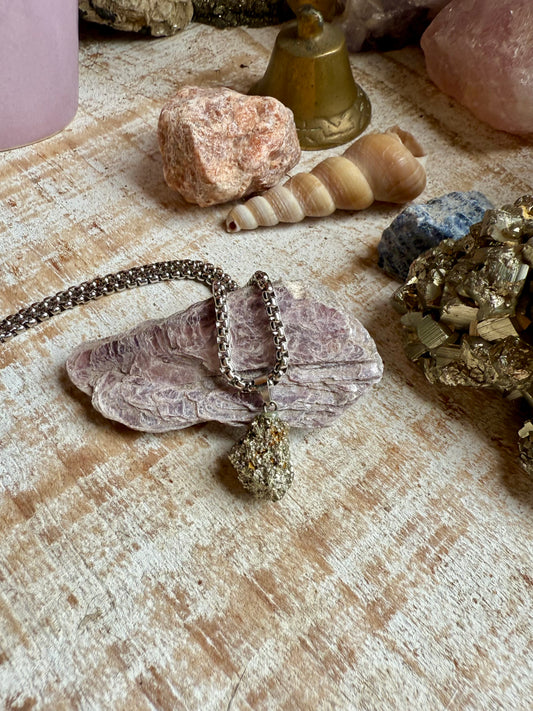Collar de Pirita con cadena gruesa